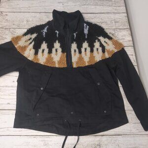 Kapital Chino Boa Fleece Nordic Anorak Jacket Black Size 1